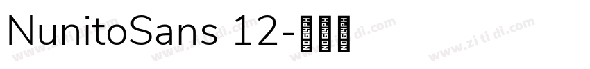 NunitoSans 12字体转换